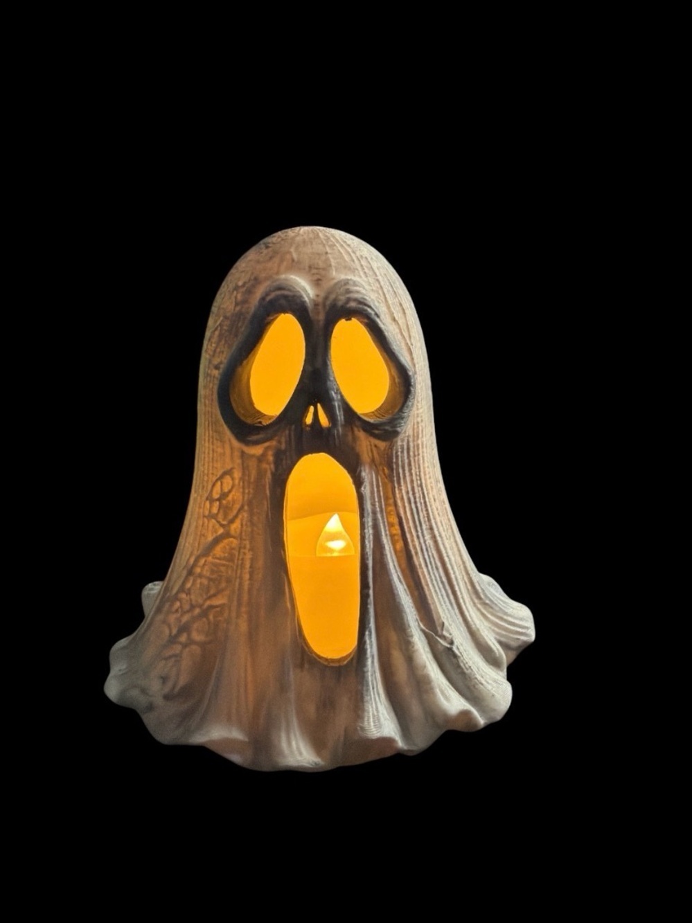 Spooky Ghost Tea Light Holder Set of 4. 3D Printed & Hand Painted NWOT - Picture 5 of 6